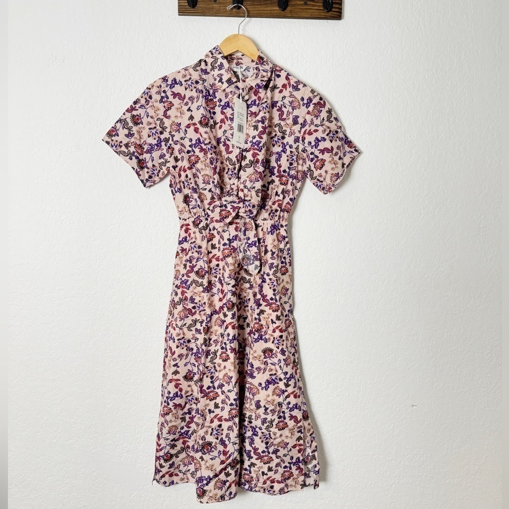 Thakoon Printed Tie Collared Dress